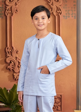 Baju Melayu Little Shakeef - Cloud Blue