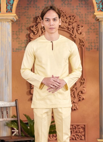 Baju Melayu Shakeef - Pale Yellow